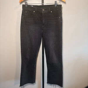 Women's GAP Black High‎ Rise Kick Fit Jeans Size 10